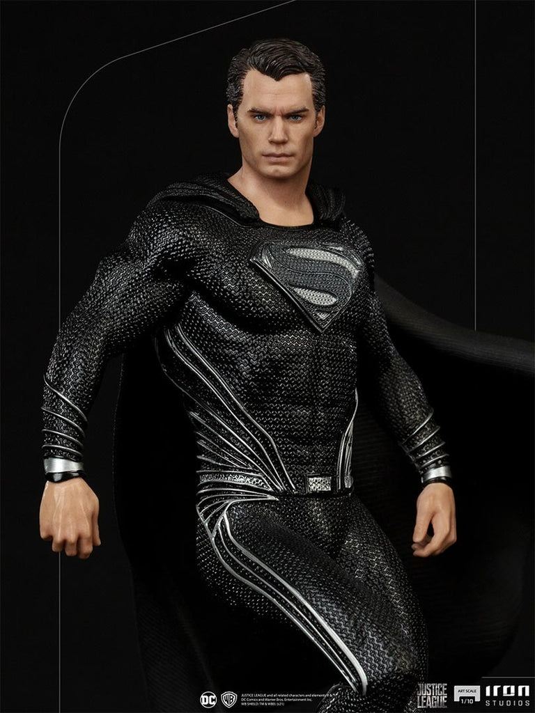 Estátua Superman Black Suit - Justice League - Art Scale 1/10 - Iron Studios