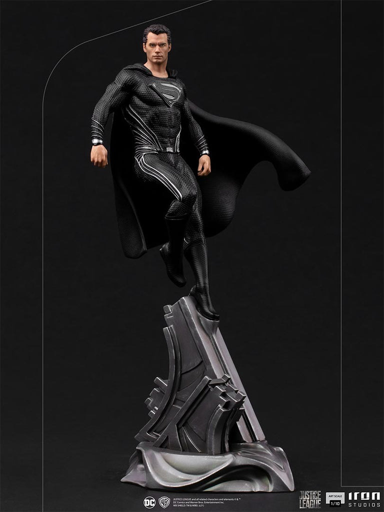 Estátua Superman Black Suit - Justice League - Art Scale 1/10 - Iron Studios