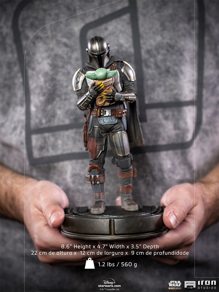 Estátua The Mandalorian and Grogu - The Mandalorian - Art Scale 1/10 -  Iron Studios