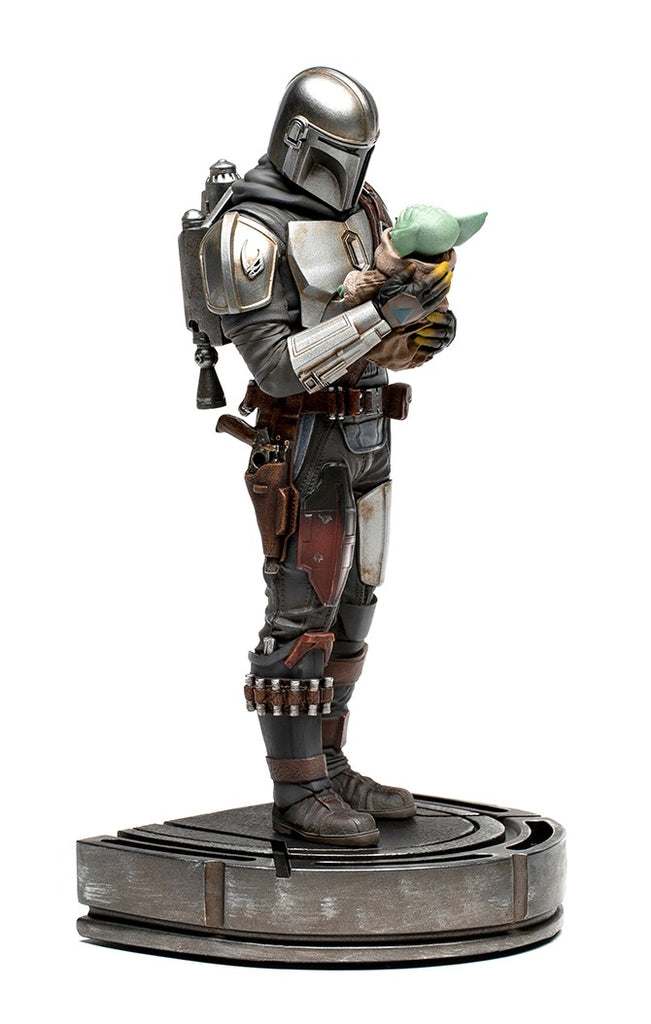 Estátua The Mandalorian and Grogu - The Mandalorian - Art Scale 1/10 -  Iron Studios