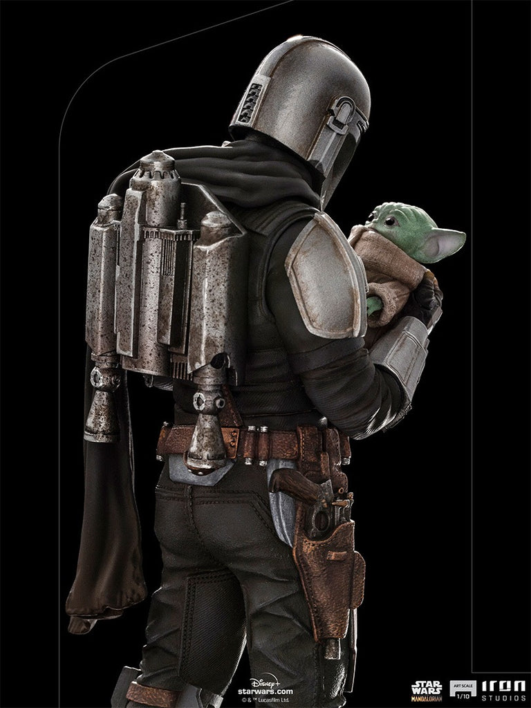 Estátua The Mandalorian and Grogu - The Mandalorian - Art Scale 1/10 -  Iron Studios