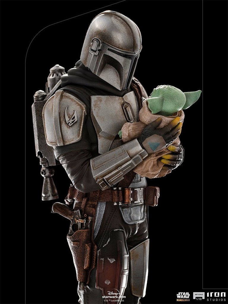 Estátua The Mandalorian and Grogu - The Mandalorian - Art Scale 1/10 -  Iron Studios