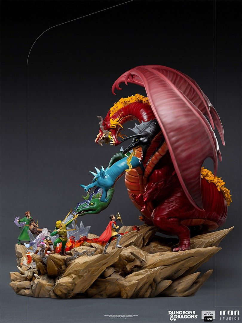 Estátua Tiamat Battle - Caverna do Dragão - Demi 1/20 - Iron Studios