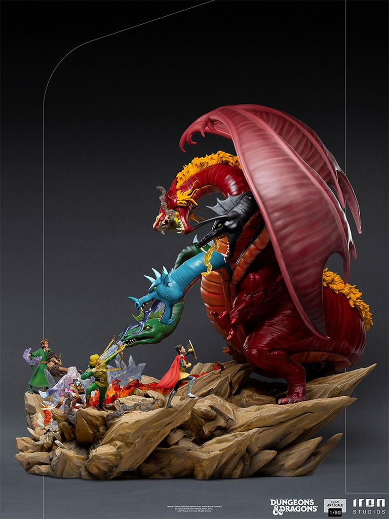 Estátua Tiamat Battle - Caverna do Dragão - Demi 1/20 - Iron Studios