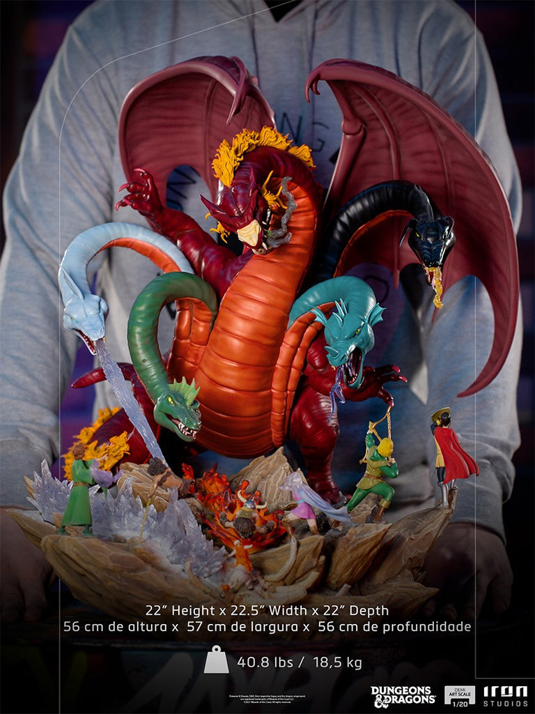 Estátua Tiamat Battle - Caverna do Dragão - Demi 1/20 - Iron Studios