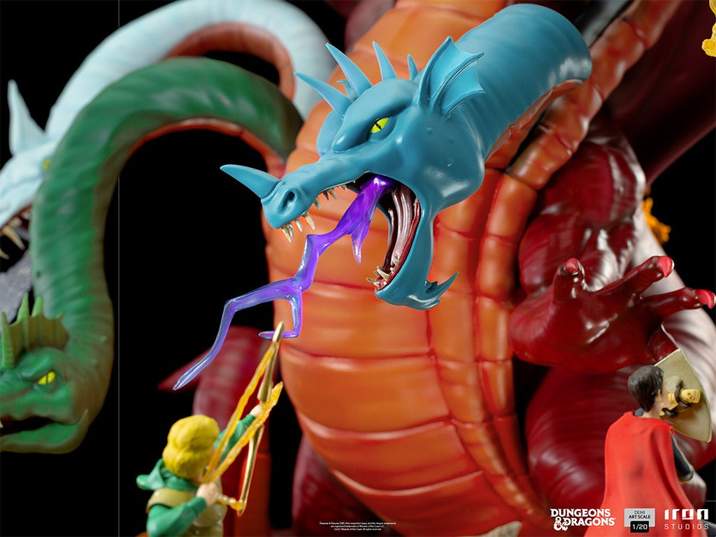 Estátua Tiamat Battle - Caverna do Dragão - Demi 1/20 - Iron Studios