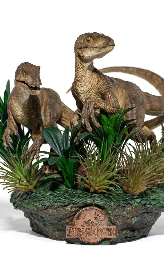 Estátua Just The Two Raptors Deluxe - Jurassic Park - Art Scale 1/10 - Iron Studios