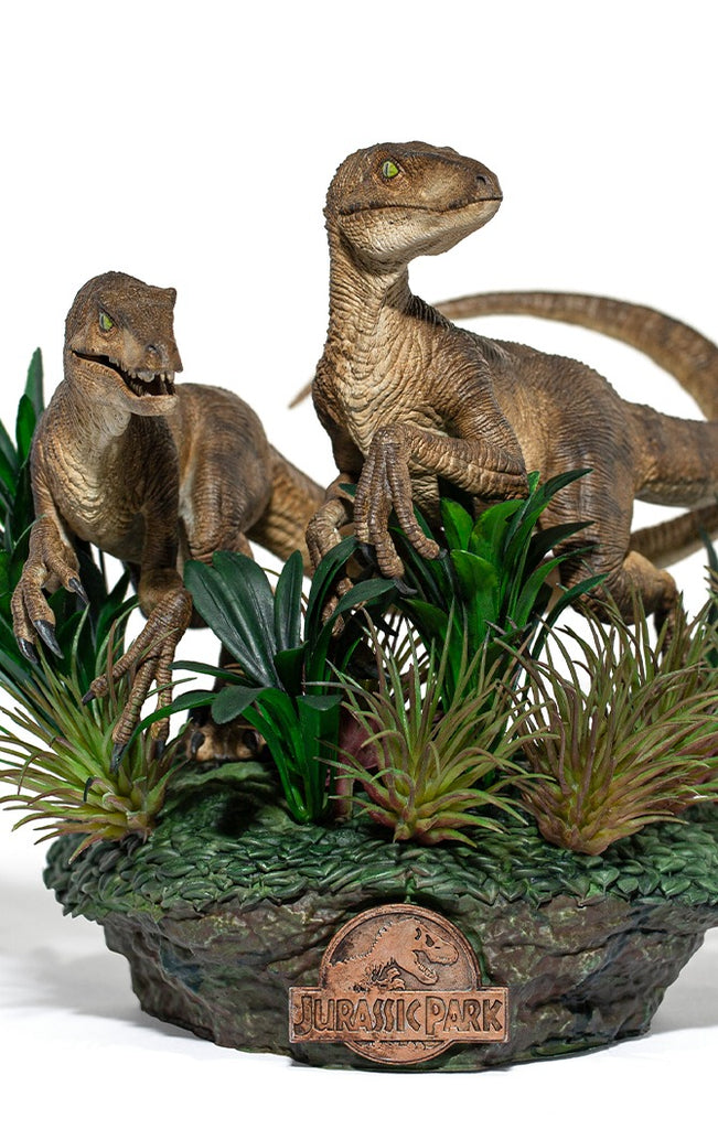 Estátua Just The Two Raptors Deluxe - Jurassic Park - Art Scale 1/10 - Iron Studios