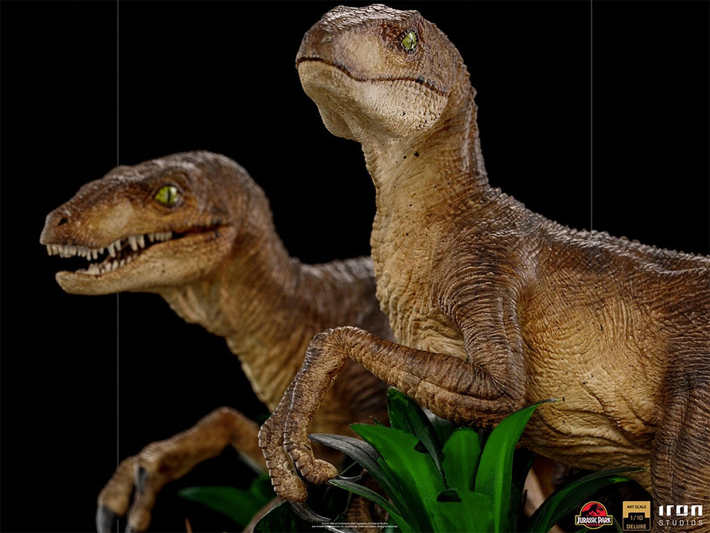 Estátua Just The Two Raptors Deluxe - Jurassic Park - Art Scale 1/10 - Iron Studios