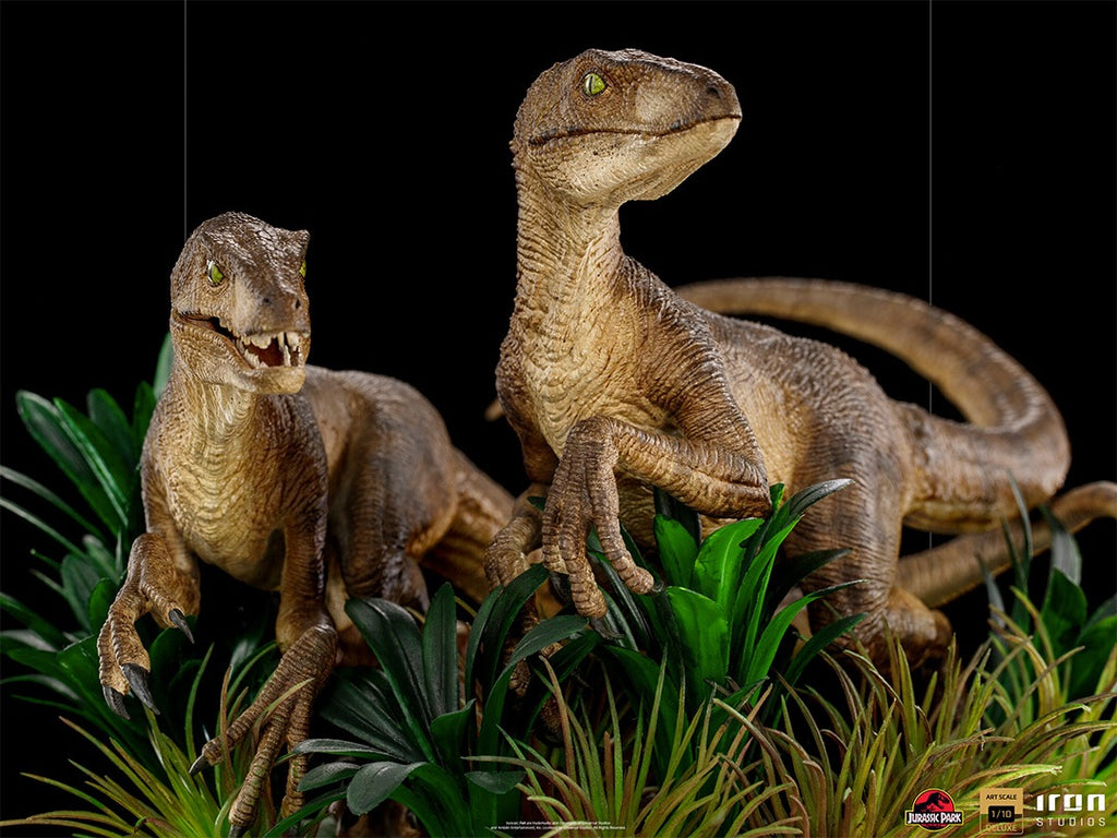 Estátua Just The Two Raptors Deluxe - Jurassic Park - Art Scale 1/10 - Iron Studios