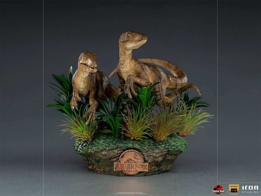 Estátua Just The Two Raptors Deluxe - Jurassic Park - Art Scale 1/10 - Iron Studios