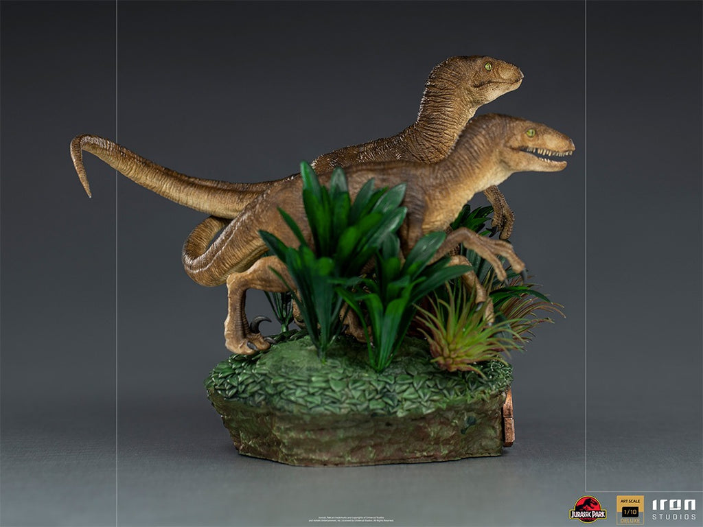 Estátua Just The Two Raptors Deluxe - Jurassic Park - Art Scale 1/10 - Iron Studios