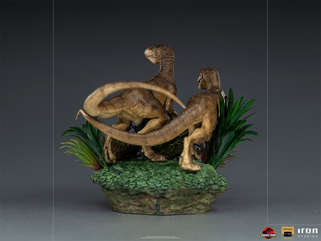 Estátua Just The Two Raptors Deluxe - Jurassic Park - Art Scale 1/10 - Iron Studios