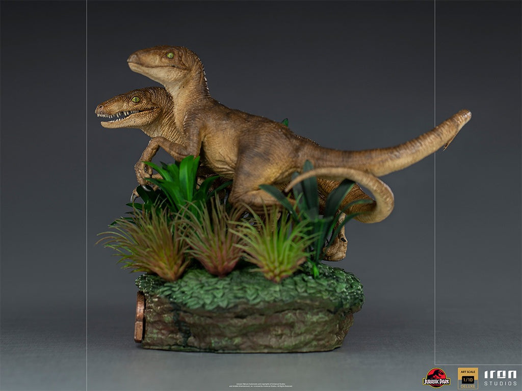 Estátua Just The Two Raptors Deluxe - Jurassic Park - Art Scale 1/10 - Iron Studios