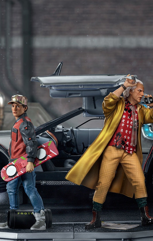 Estátua Delorean Full Set - De Volta para o Futuro II - Art Scale 1/10 - Iron Studios