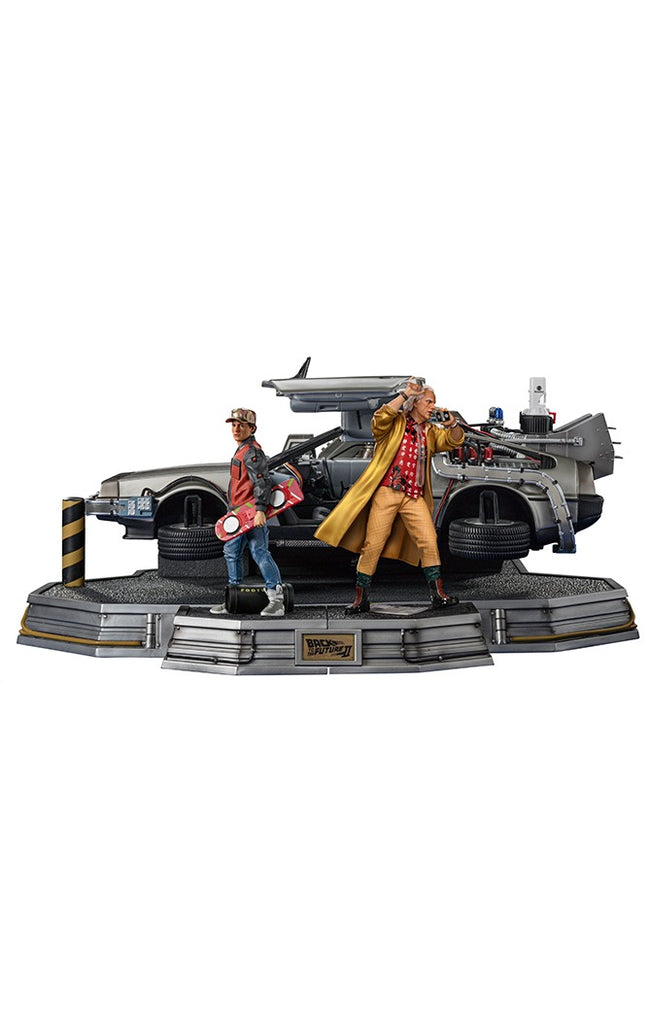 Estátua Delorean Full Set - De Volta para o Futuro II - Art Scale 1/10 - Iron Studios