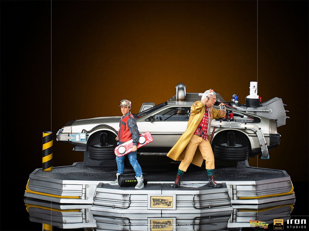 Estátua Delorean Full Set - De Volta para o Futuro II - Art Scale 1/10 - Iron Studios