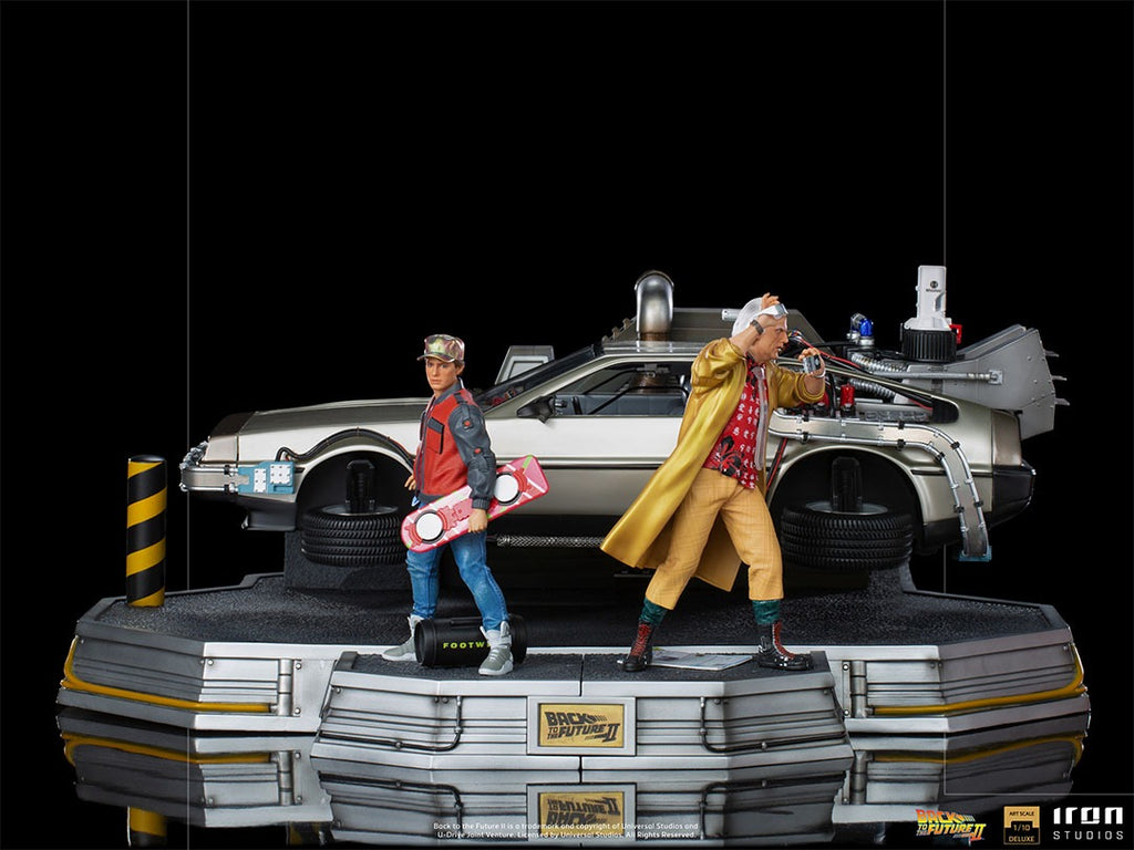 Estátua Delorean Full Set - De Volta para o Futuro II - Art Scale 1/10 - Iron Studios