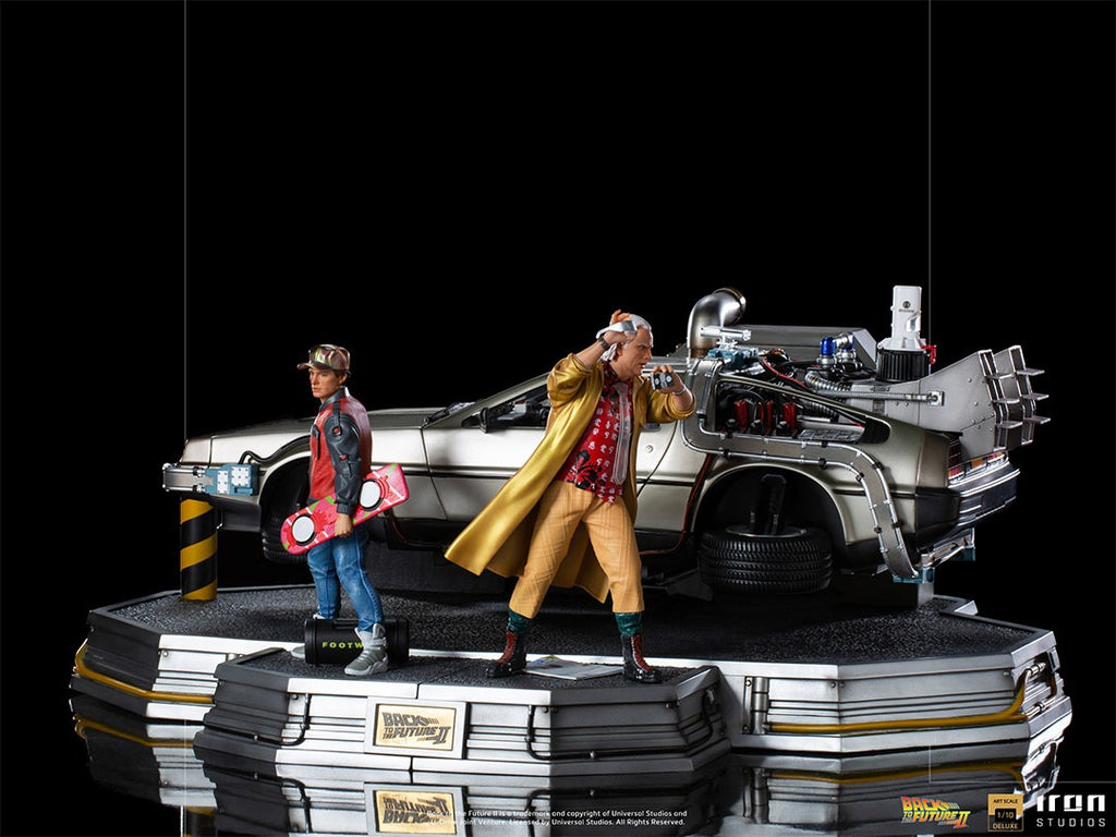 Estátua Delorean Full Set - De Volta para o Futuro II - Art Scale 1/10 - Iron Studios