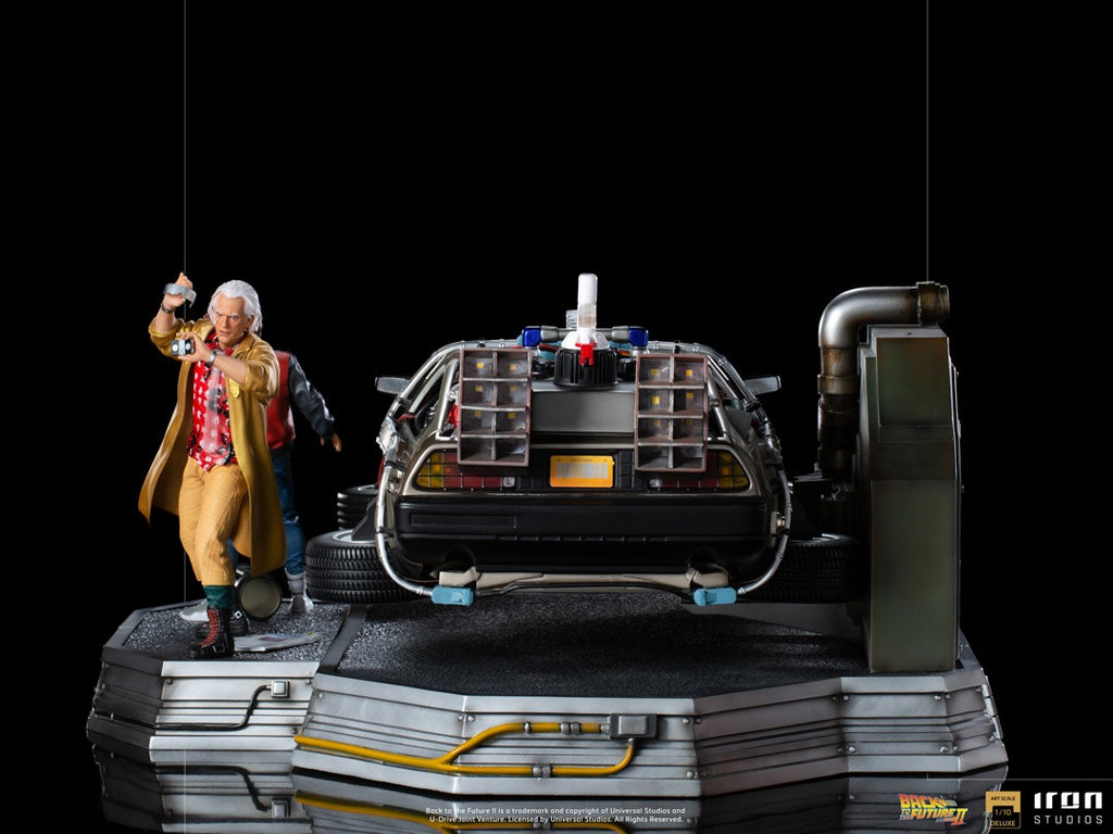 Estátua Delorean Full Set - De Volta para o Futuro II - Art Scale 1/10 - Iron Studios