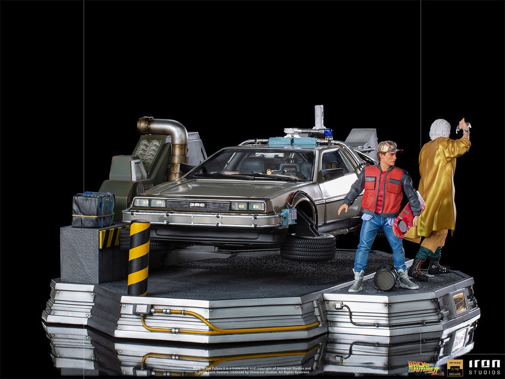 Estátua Delorean Full Set - De Volta para o Futuro II - Art Scale 1/10 - Iron Studios