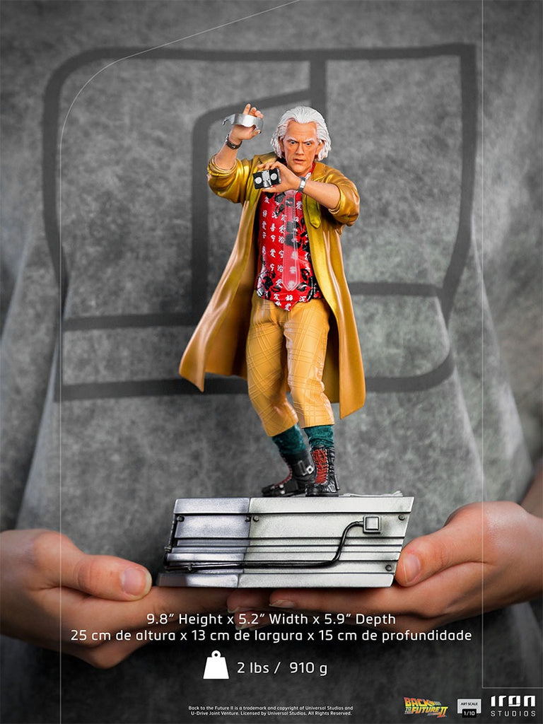 Estátua Doc Brown - De Volta para o Futuro II -  Art Scale 1/10 - Iron Studios