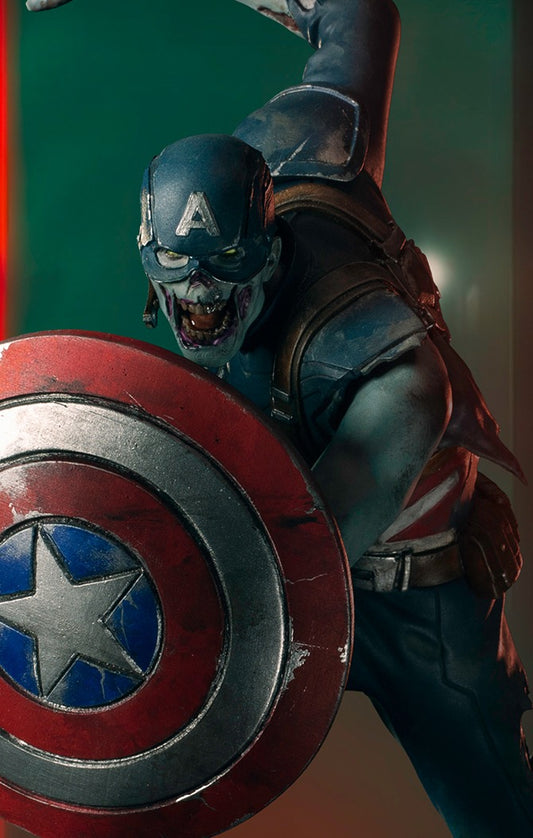 Estátua Capitão America Zumbi - What If...? - Art Scale 1/10 - Iron Studios