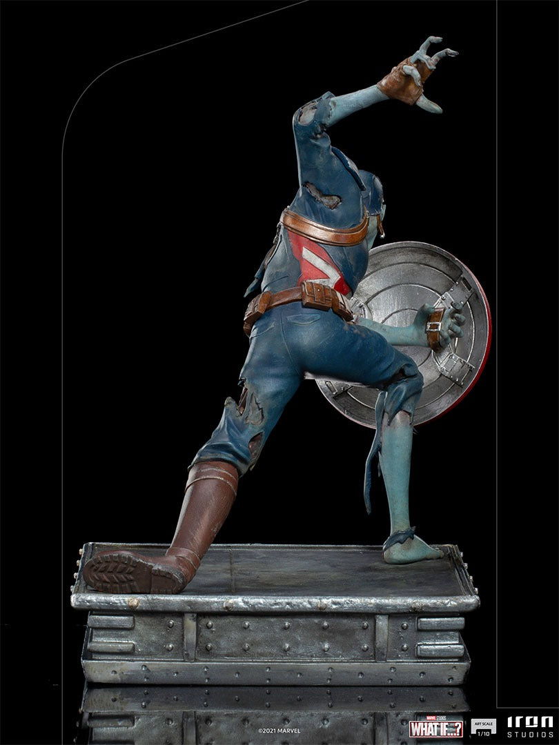 Estátua Capitão America Zumbi - What If...? - Art Scale 1/10 - Iron Studios