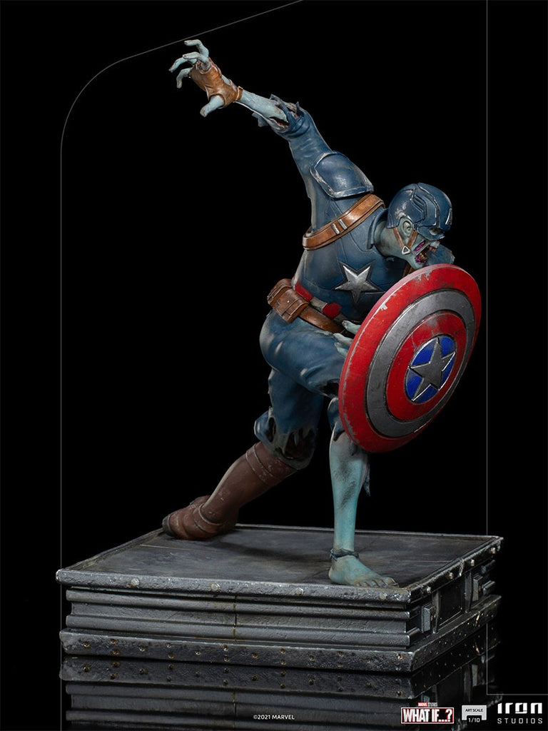 Estátua Capitão America Zumbi - What If...? - Art Scale 1/10 - Iron Studios