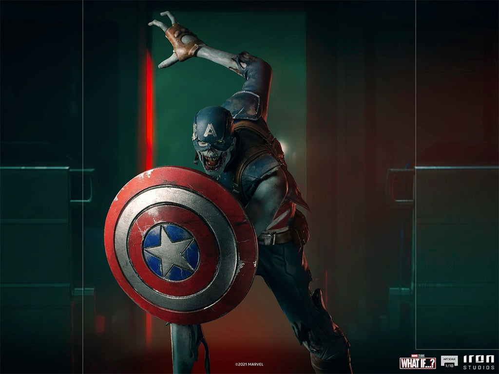 Estátua Capitão America Zumbi - What If...? - Art Scale 1/10 - Iron Studios