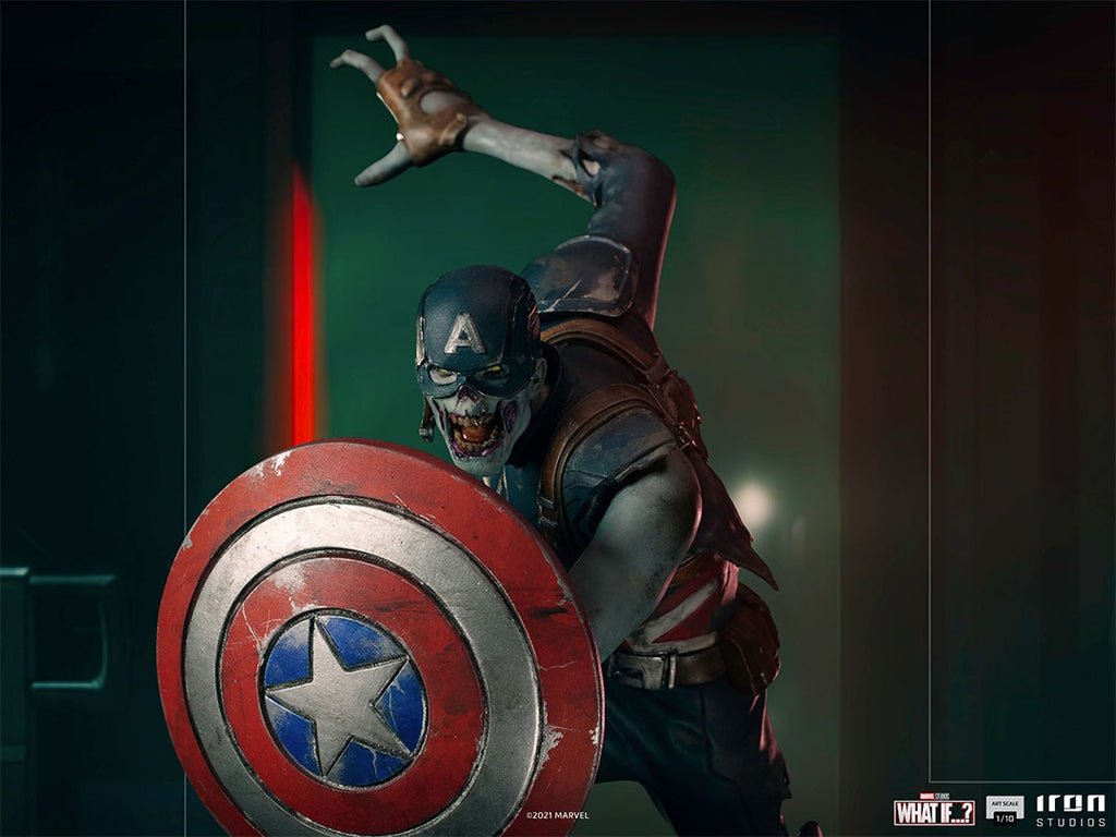 Estátua Capitão America Zumbi - What If...? - Art Scale 1/10 - Iron Studios
