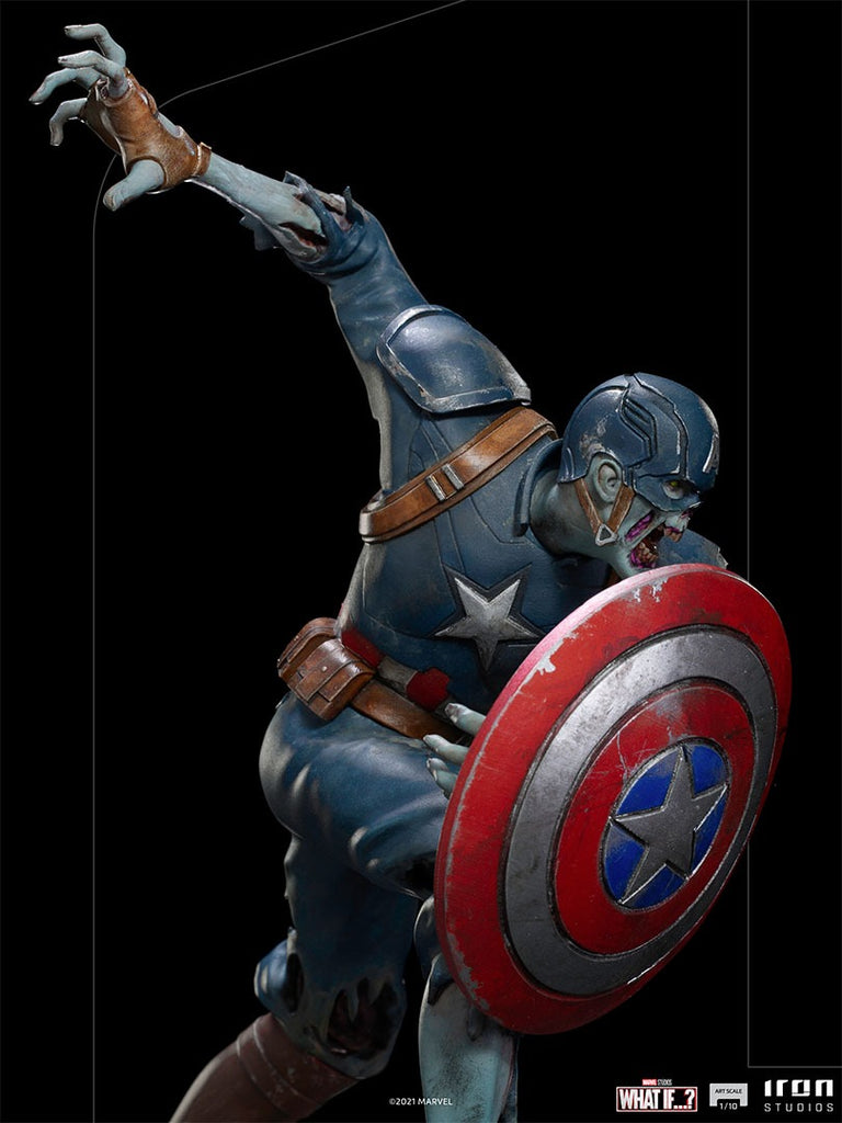 Estátua Capitão America Zumbi - What If...? - Art Scale 1/10 - Iron Studios
