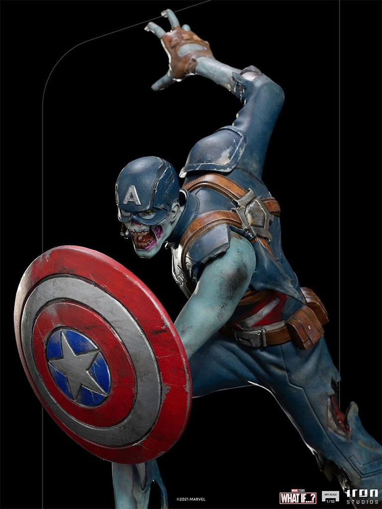 Estátua Capitão America Zumbi - What If...? - Art Scale 1/10 - Iron Studios