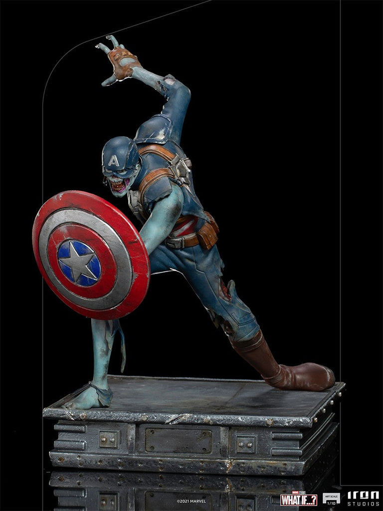Estátua Capitão America Zumbi - What If...? - Art Scale 1/10 - Iron Studios