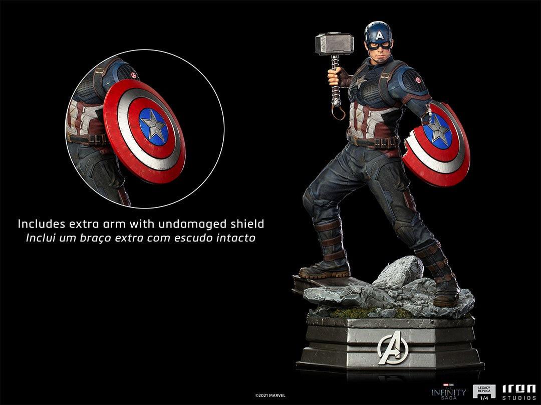 キャプテンアメリカ　1/4スタチュー iron studios Estátua Capitão America - Infinity Saga - Legacy Replica 1/4