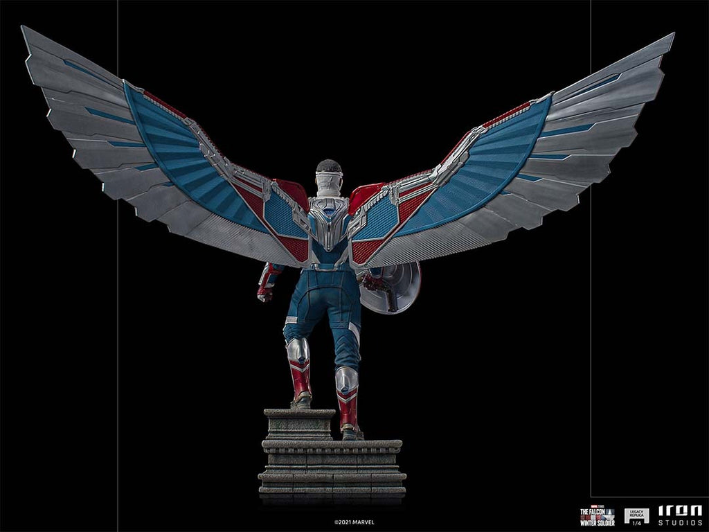 Estátua Capitão America Sam Wilson (Complete) - Falcão e o Soldado Inverna - Legacy Replica 1/4 - Iron Studios