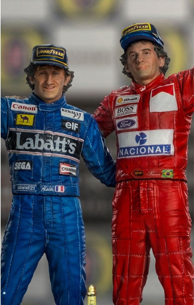 Estátua Ayrton Senna and Alain Prost Deluxe - The Last Podium - Art Scale 1/10 - Iron Studios