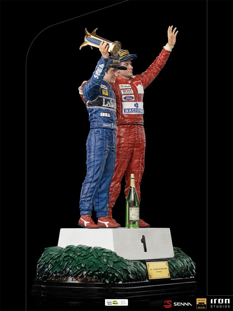 Estátua Ayrton Senna and Alain Prost Deluxe - The Last Podium - Art Scale 1/10 - Iron Studios