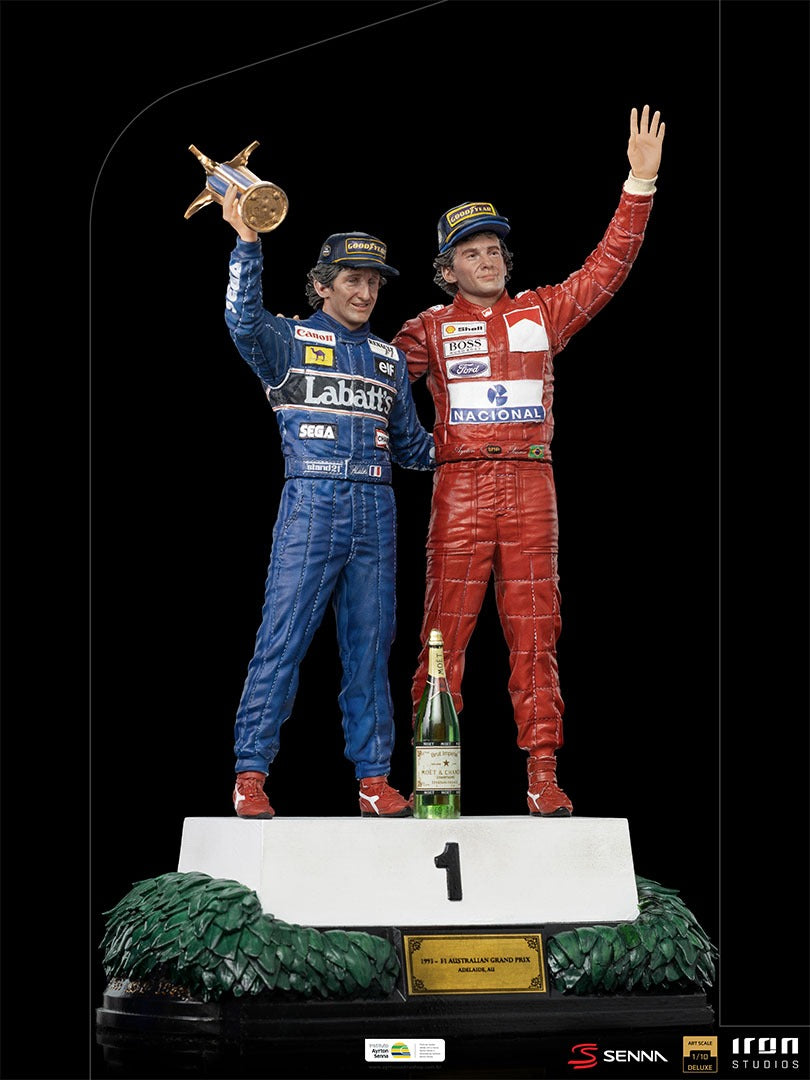 Estátua Ayrton Senna and Alain Prost Deluxe - The Last Podium - Art Scale 1/10 - Iron Studios