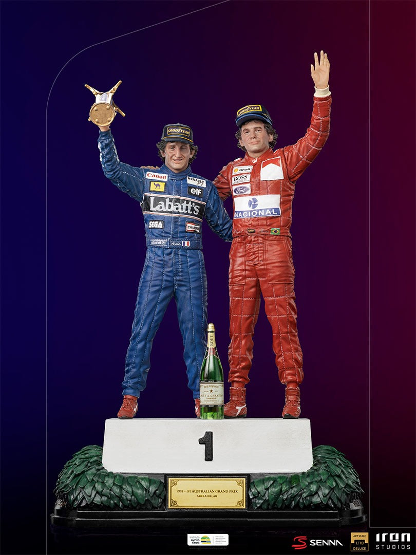 Estátua Ayrton Senna and Alain Prost Deluxe - The Last Podium - Art Scale 1/10 - Iron Studios