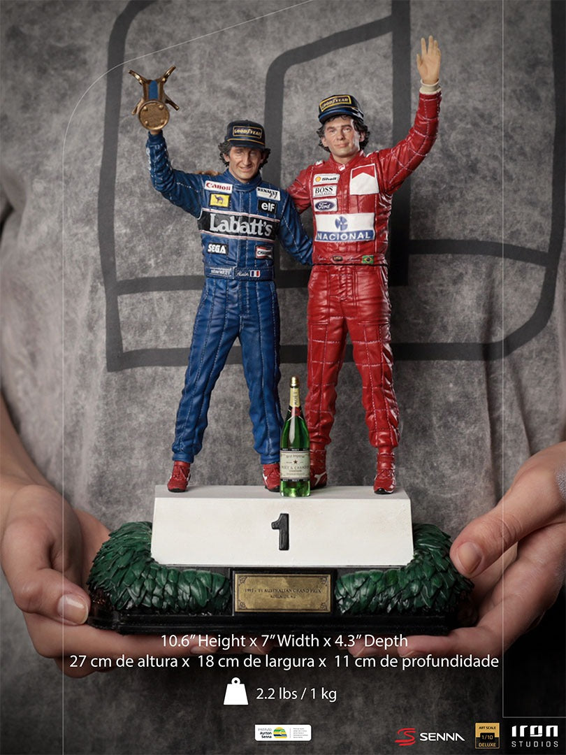Estátua Ayrton Senna and Alain Prost Deluxe - The Last Podium - Art Scale 1/10 - Iron Studios