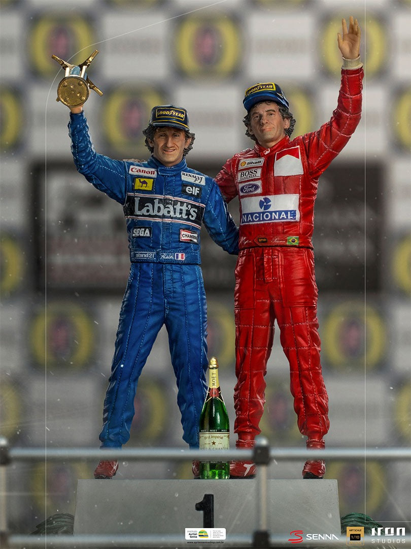 Estátua Ayrton Senna and Alain Prost Deluxe - The Last Podium - Art Scale 1/10 - Iron Studios