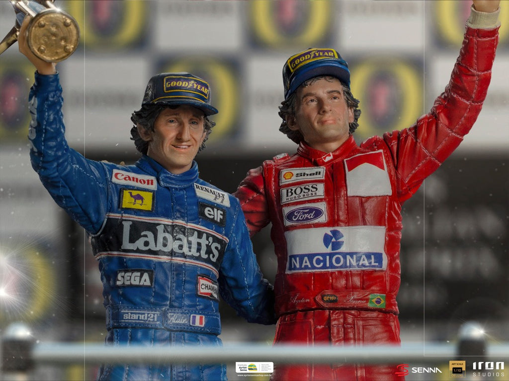 Estátua Ayrton Senna and Alain Prost Deluxe - The Last Podium - Art Scale 1/10 - Iron Studios