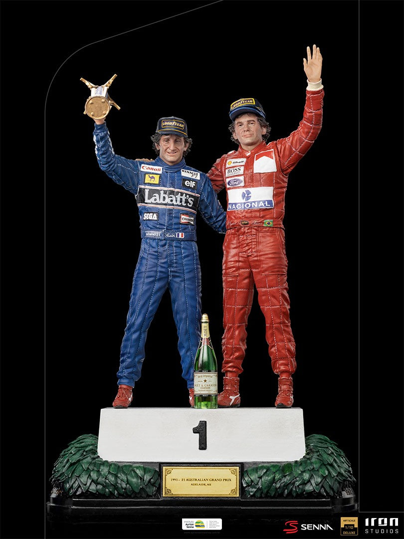 Estátua Ayrton Senna and Alain Prost Deluxe - The Last Podium - Art Scale 1/10 - Iron Studios