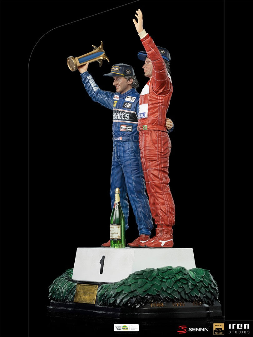 Estátua Ayrton Senna and Alain Prost Deluxe - The Last Podium - Art Scale 1/10 - Iron Studios