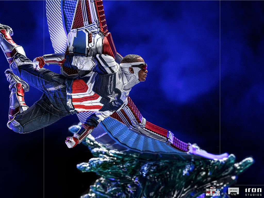 Estátua Capitão América Sam Wilson (Deluxe) - O Falcão e o Soldado Invernal - BDS Art Scale 1/10 - Iron Studios