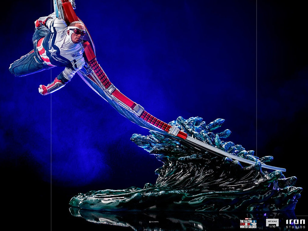 Estátua Capitão América Sam Wilson (Deluxe) - O Falcão e o Soldado Invernal - BDS Art Scale 1/10 - Iron Studios