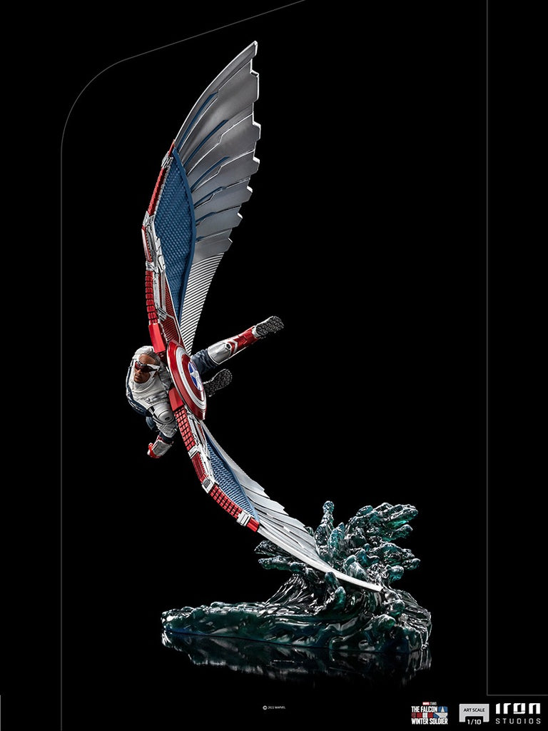 Estátua Capitão América Sam Wilson (Deluxe) - O Falcão e o Soldado Invernal - BDS Art Scale 1/10 - Iron Studios