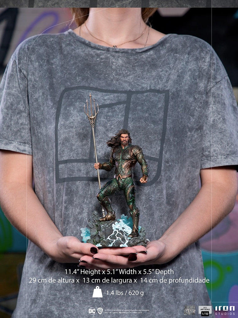 Estátua Aquaman - Liga da Justiça de Zack Snyder - BDS Art Scale 1/10 - Iron Studios