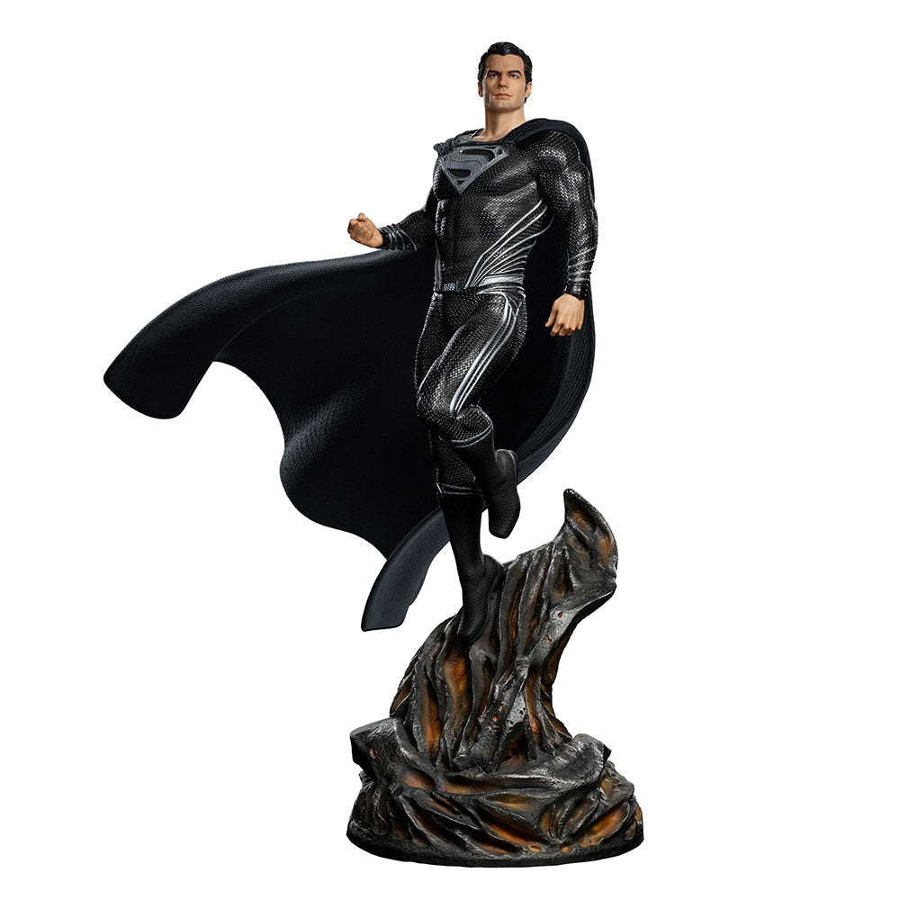 Estátua Super Homem Black Suit - Liga da Justiça de Zack Snyder - Legacy Replica 1/4 - Iron Studios